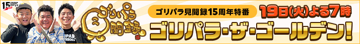 ゴリパラ見聞録15周年特番　ゴリパラ・ザ・ゴールデン!_ヘッダーバナー